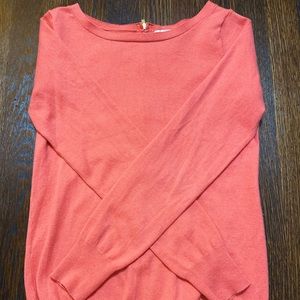 Banana Republic XS coral light sweater with zipper